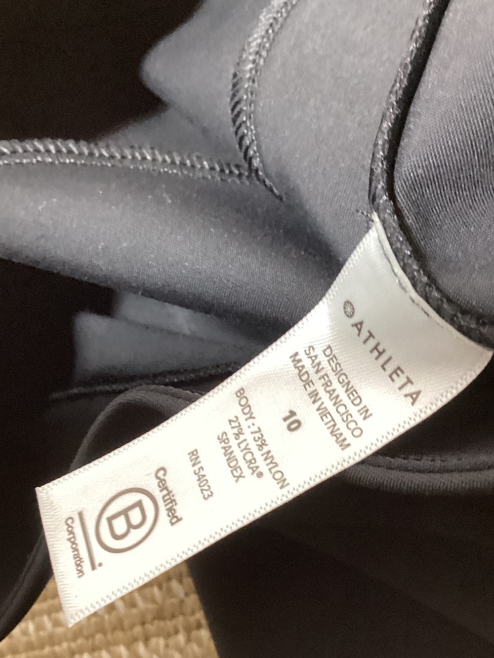 NWT Athleta Stellar Novelty Trouser size 10 black with red stripe - Picture 8 of 11